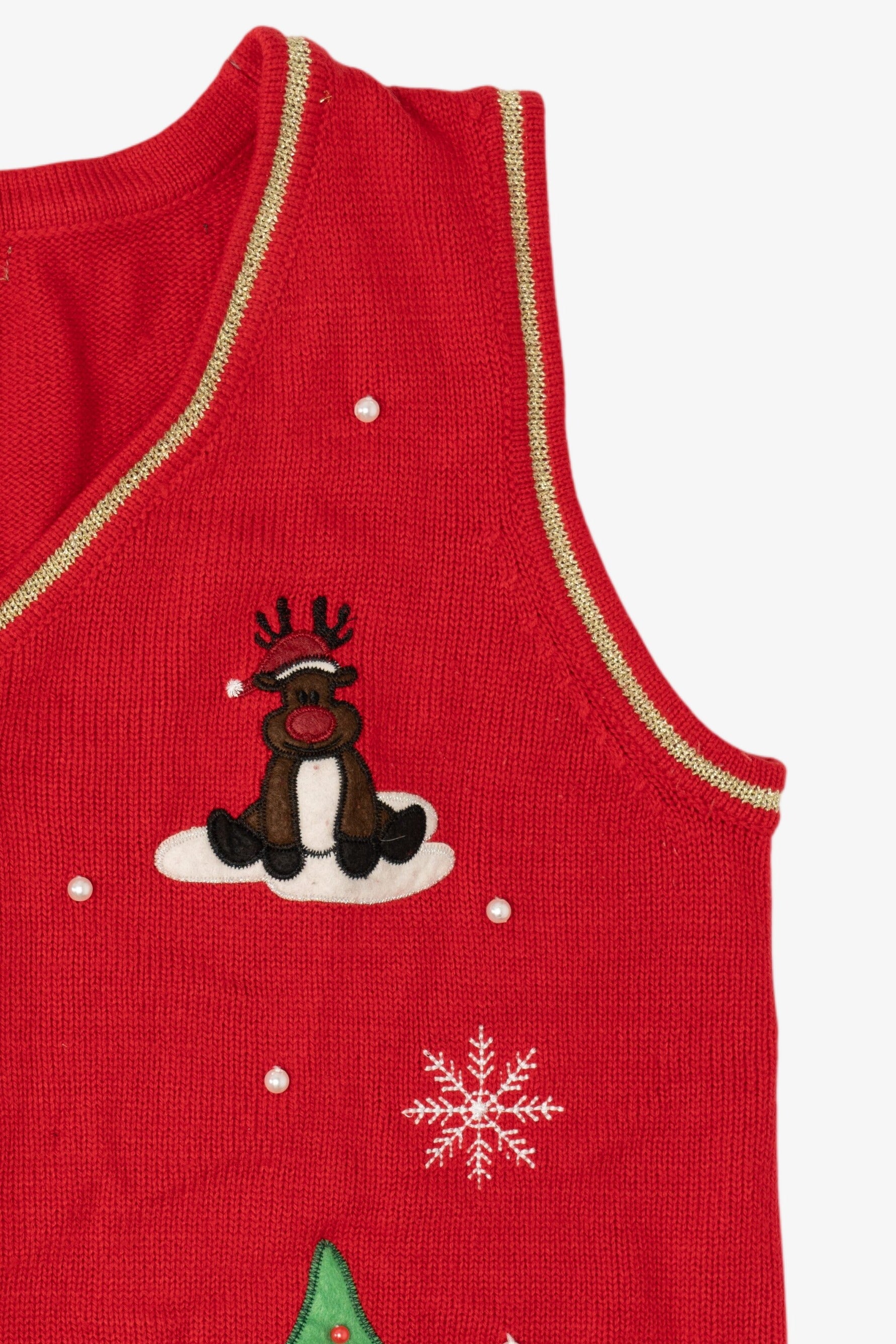 Vintage Red Ugly Christmas Vest (2000s)