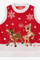 Red Rudolph The Red Nose Reindeer Ugly Christmas Vest (2010s)