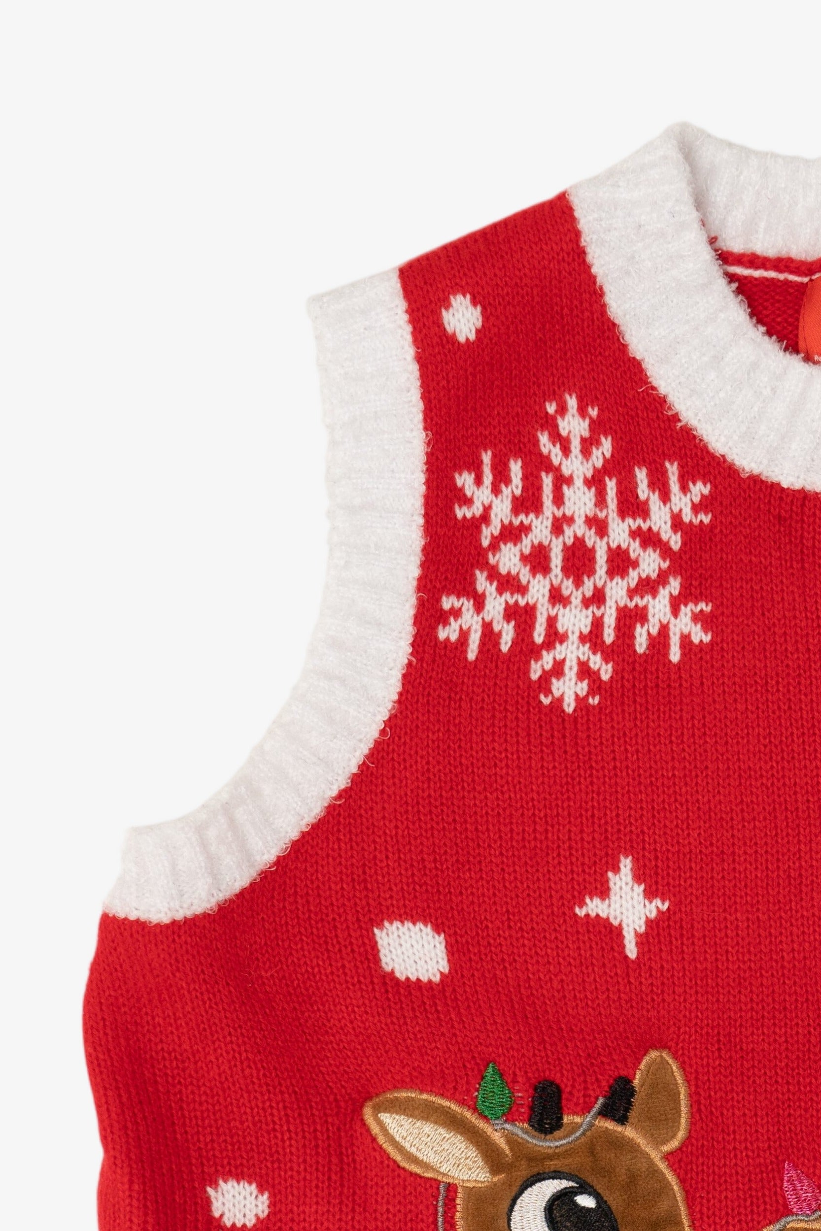 Red Rudolph The Red Nose Reindeer Ugly Christmas Vest (2010s)