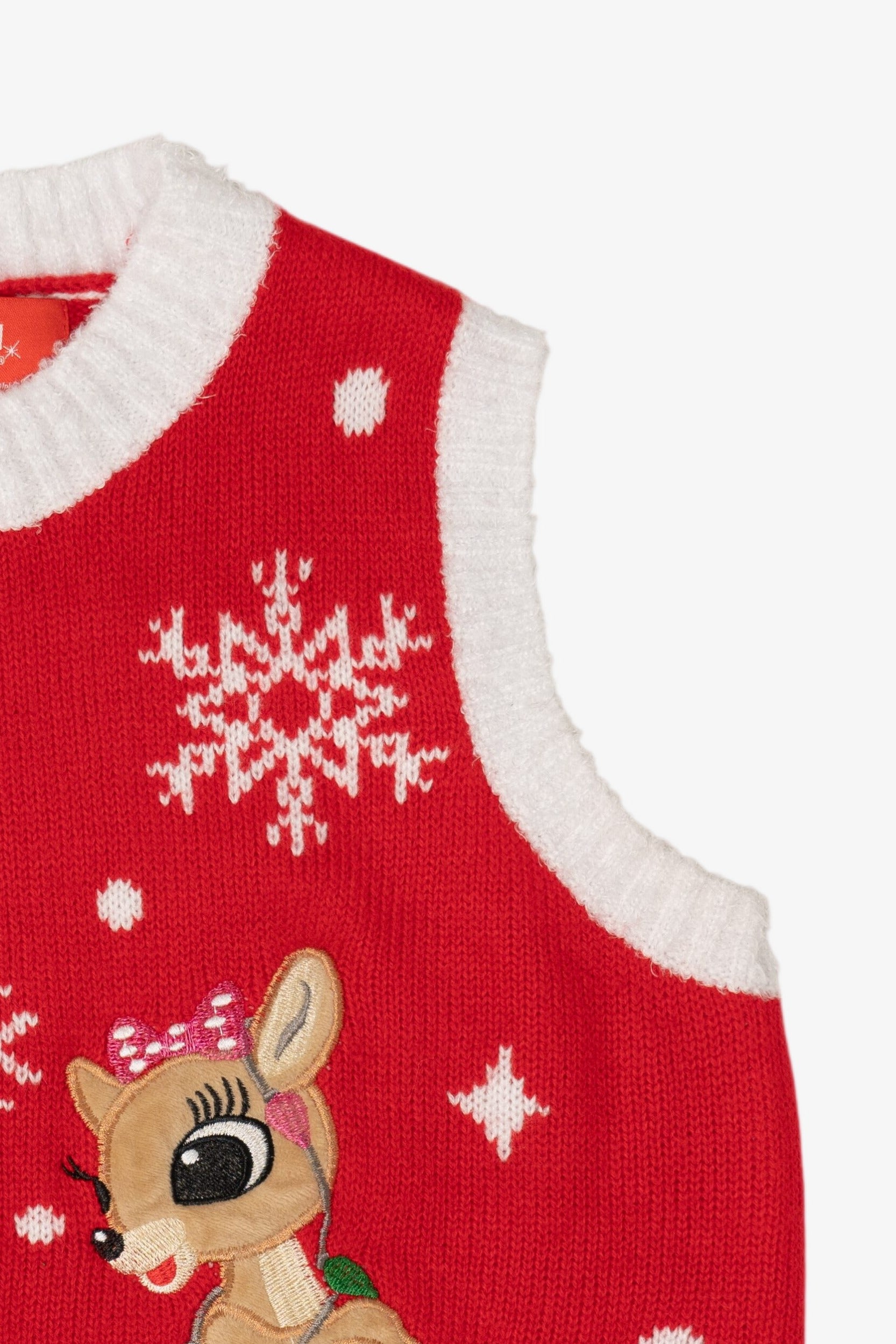 Red Rudolph The Red Nose Reindeer Ugly Christmas Vest (2010s)