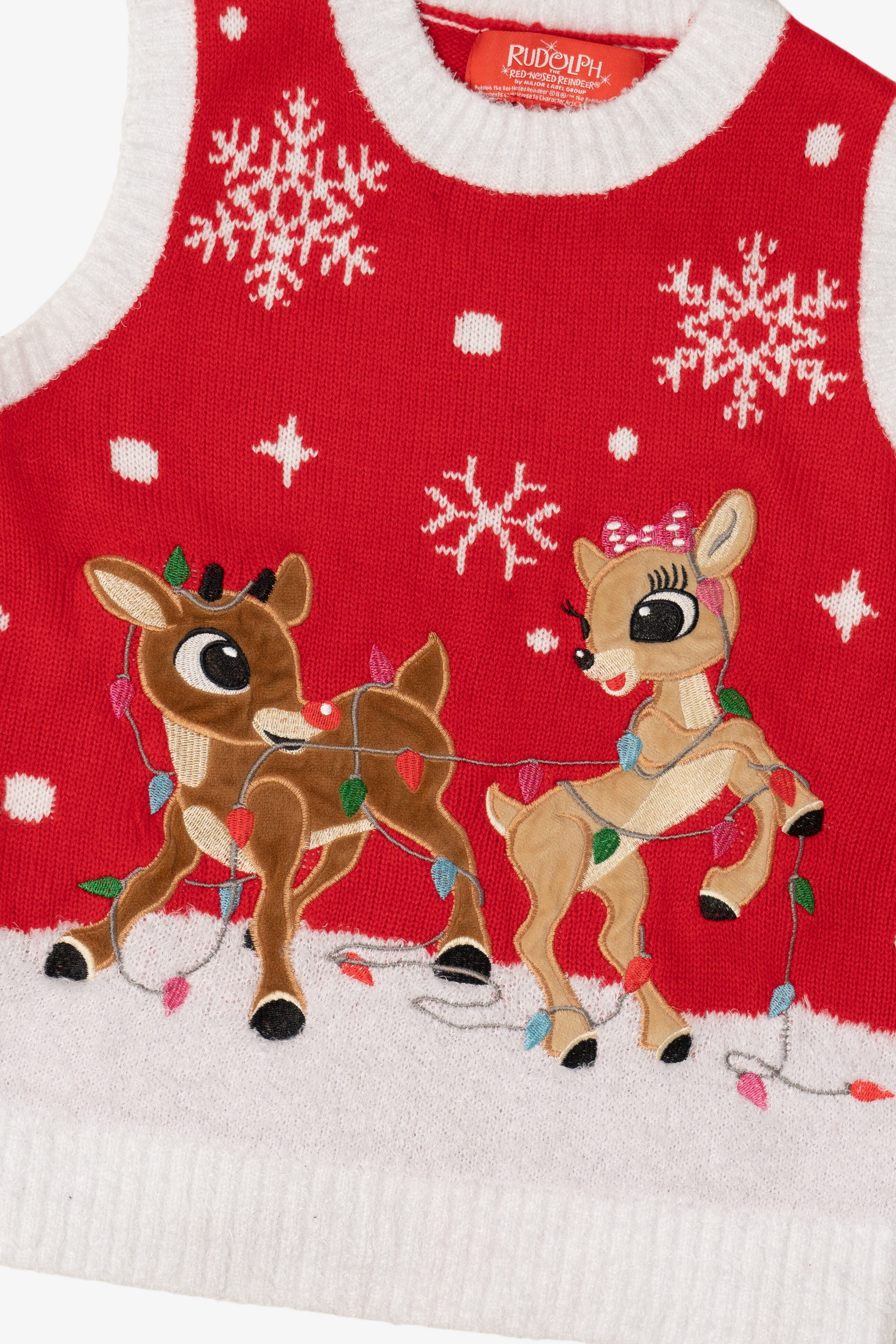 Red Rudolph The Red Nose Reindeer Ugly Christmas Vest (2010s)