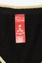 Vintage Black Poinsettias Ugly Christmas Vest (2000s)
