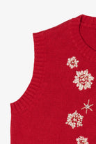 Vintage Red Snowflakes Ugly Christmas Vest (2000s)