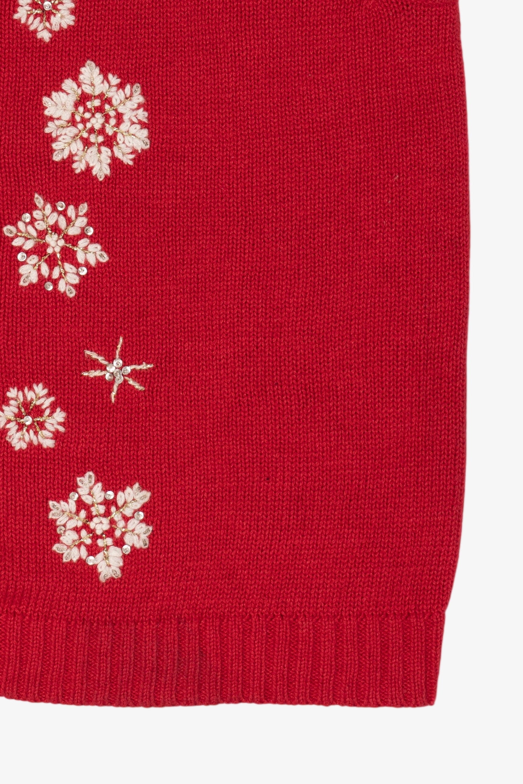 Vintage Red Snowflakes Ugly Christmas Vest (2000s)