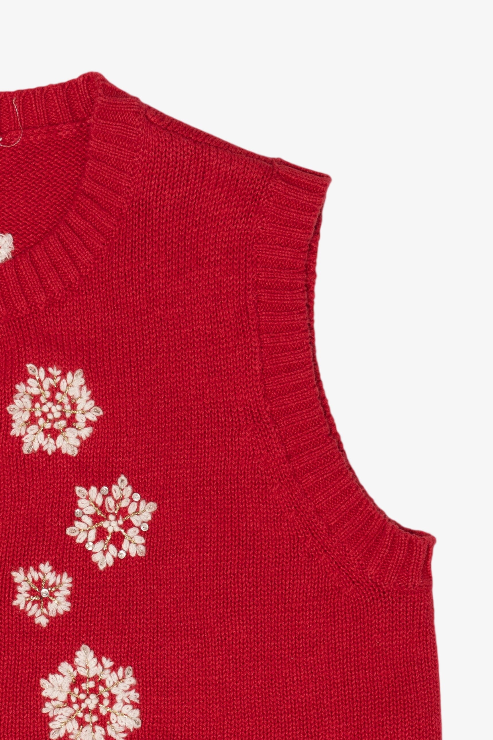 Vintage Red Snowflakes Ugly Christmas Vest (2000s)