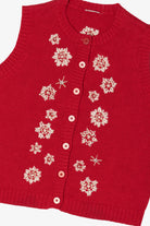 Vintage Red Snowflakes Ugly Christmas Vest (2000s)