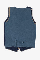 Vintage Navy Blue Honors Snowmen Ugly Christmas Vest (1990s)
