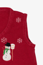 Vintage Red Snowmen Ugly Christmas Vest (2000s)