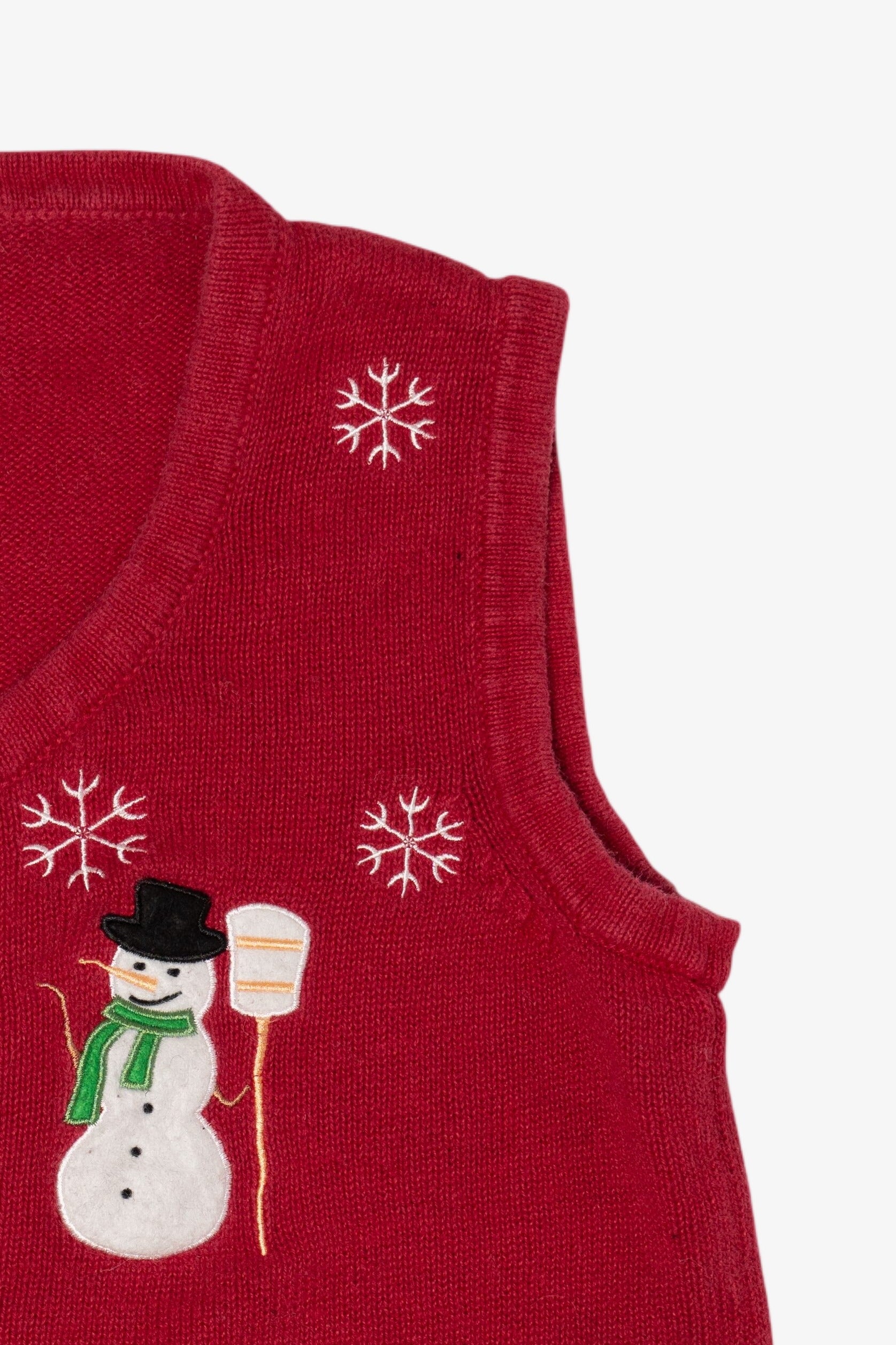 Vintage Red Snowmen Ugly Christmas Vest (2000s)