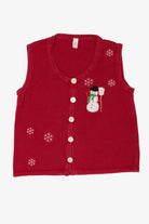Vintage Red Snowmen Ugly Christmas Vest (2000s)