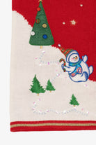 Vintage Red Snowmen In Field Ugly Christmas Vest (2000s)