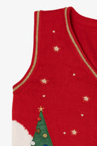 Vintage Red Snowmen In Field Ugly Christmas Vest (2000s)