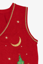 Vintage Red Snowmen In Field Ugly Christmas Vest (2000s)