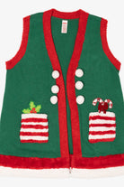 Green Holiday Time Open Ugly Christmas Vest (2010s)