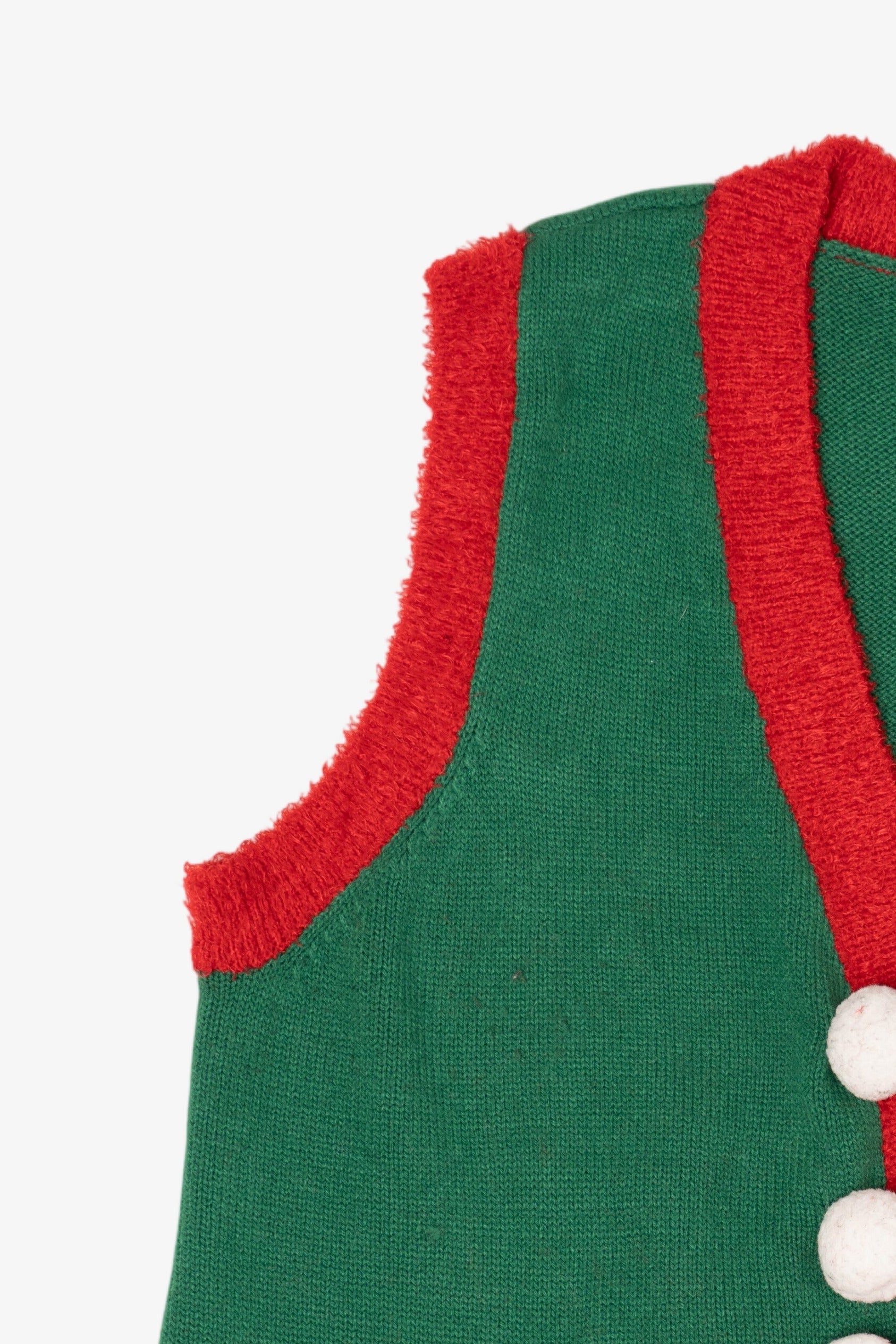 Green Holiday Time Open Ugly Christmas Vest (2010s)