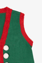 Green Holiday Time Open Ugly Christmas Vest (2010s)