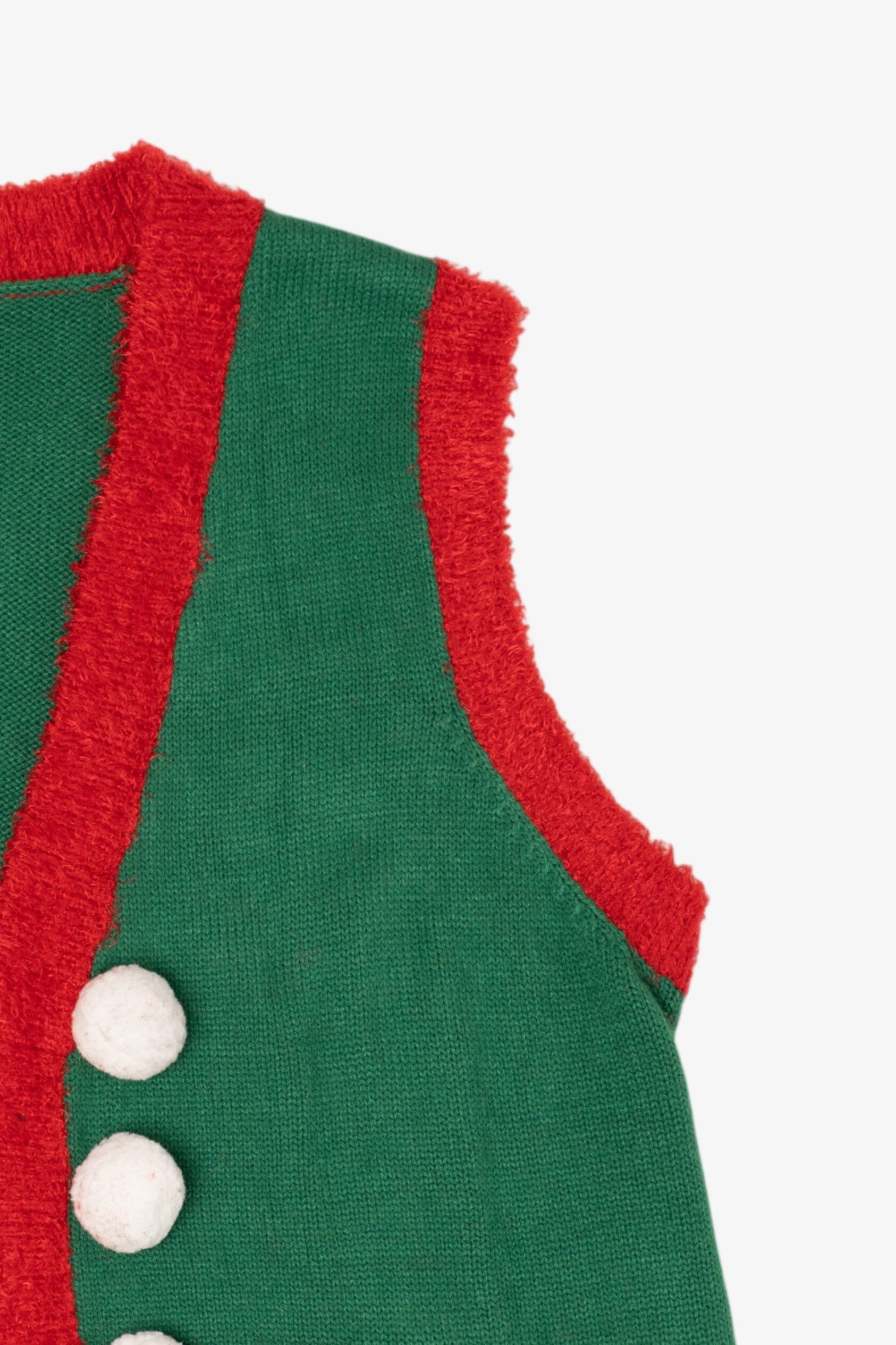 Green Holiday Time Open Ugly Christmas Vest (2010s)
