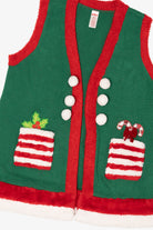 Green Holiday Time Open Ugly Christmas Vest (2010s)