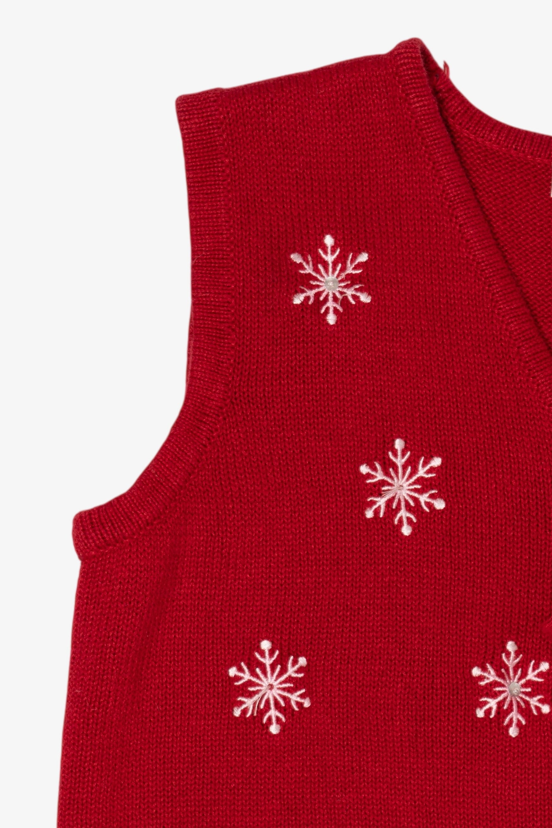 Vintage Red Bobbie Brooks Snowmen Ugly Christmas Vest (1990s)