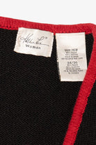 Vintage Black Kathie Lee Poinsettias And Bells Ugly Christmas Vest (1990s)