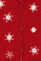 Vintage Red Croft & Barrow Snowflakes Ugly Christmas Vest (2000s)