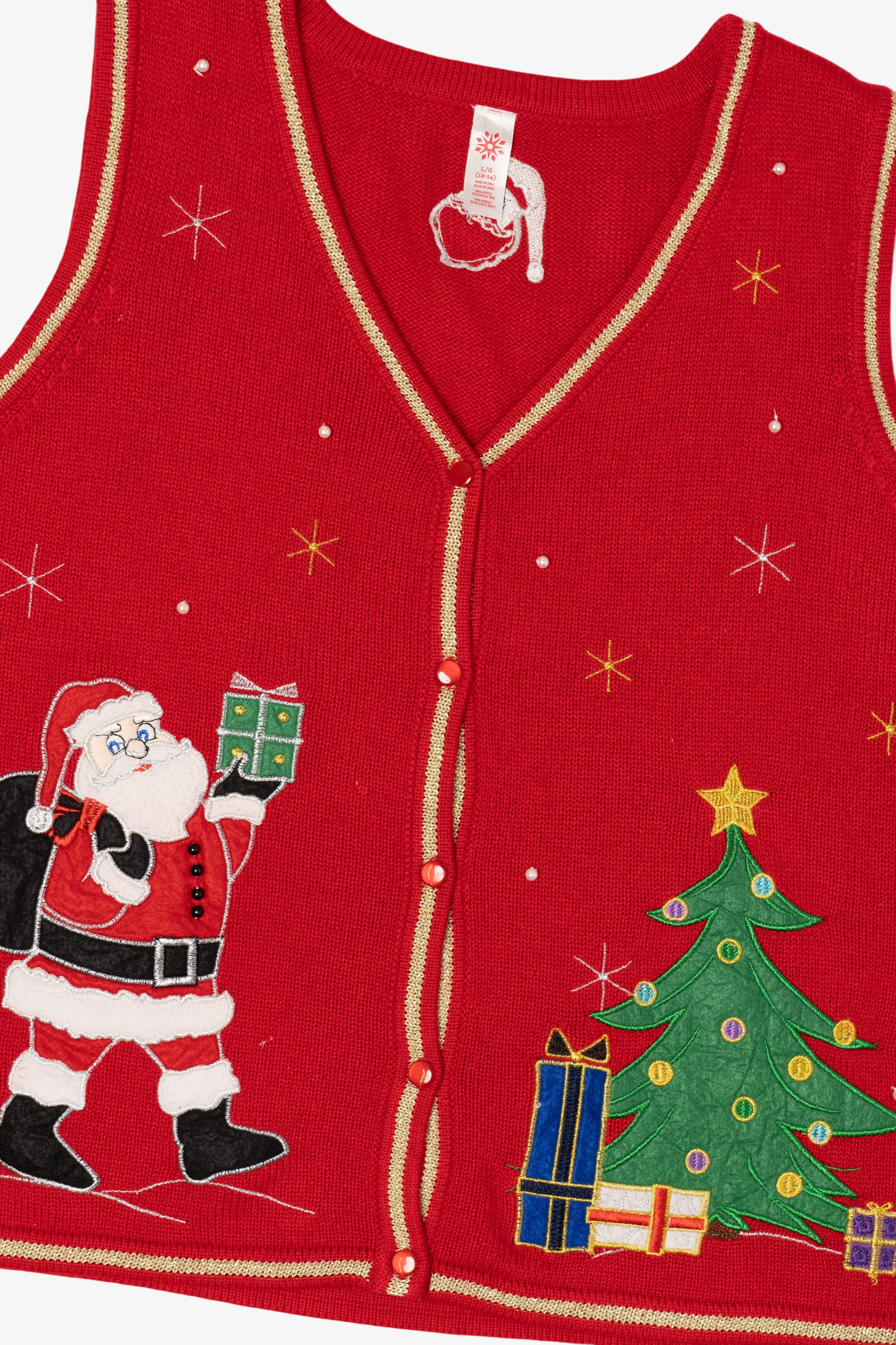 Vintage Red Santa Ugly Christmas Vest (2000s)