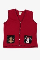 Vintage Red Coldwater Creek Ugly Christmas Vest (2000s)