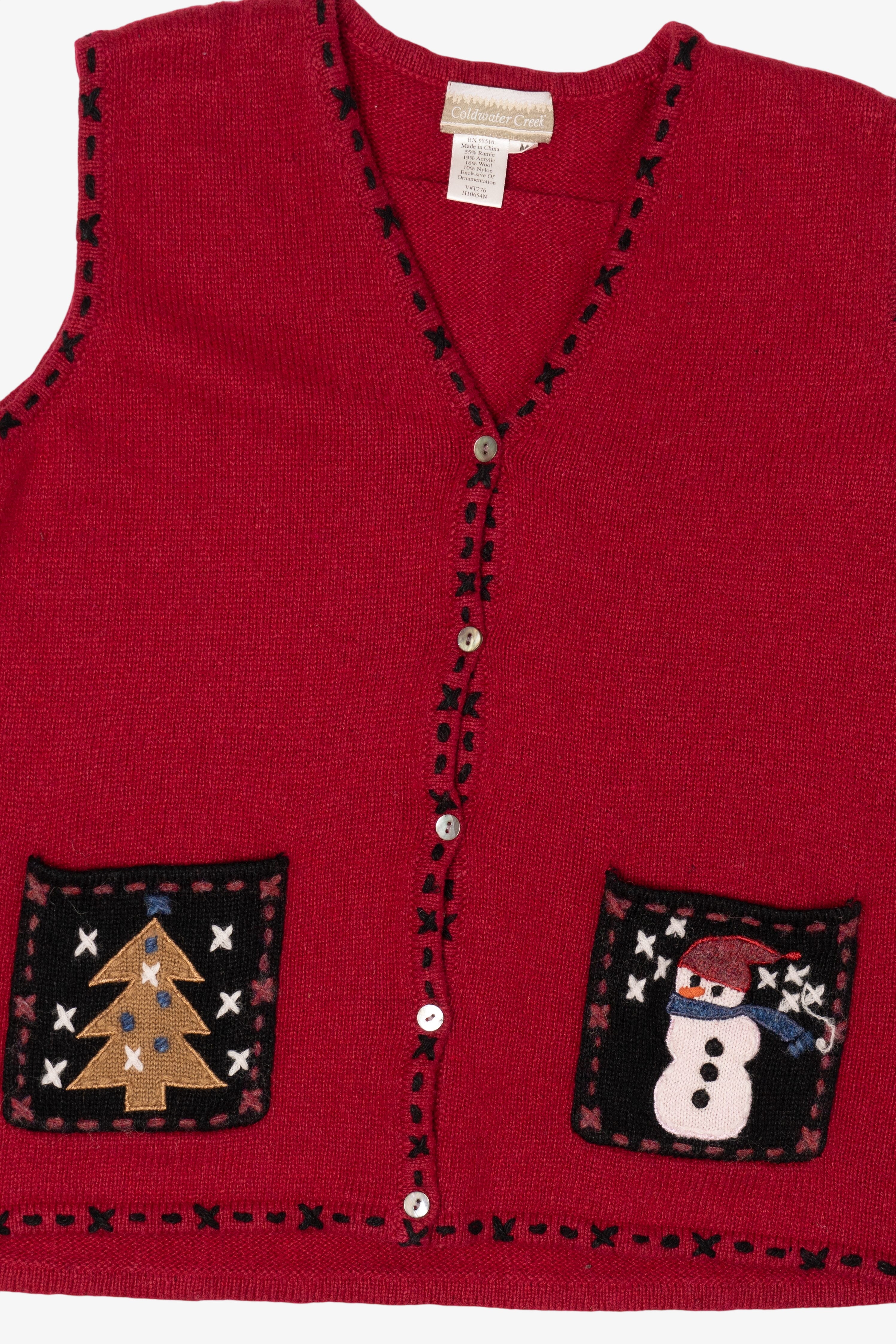 Vintage Red Coldwater Creek Ugly Christmas Vest (2000s)