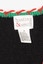 Vintage Black Hastings & Smith Santa Ugly Christmas Vest (1990s)