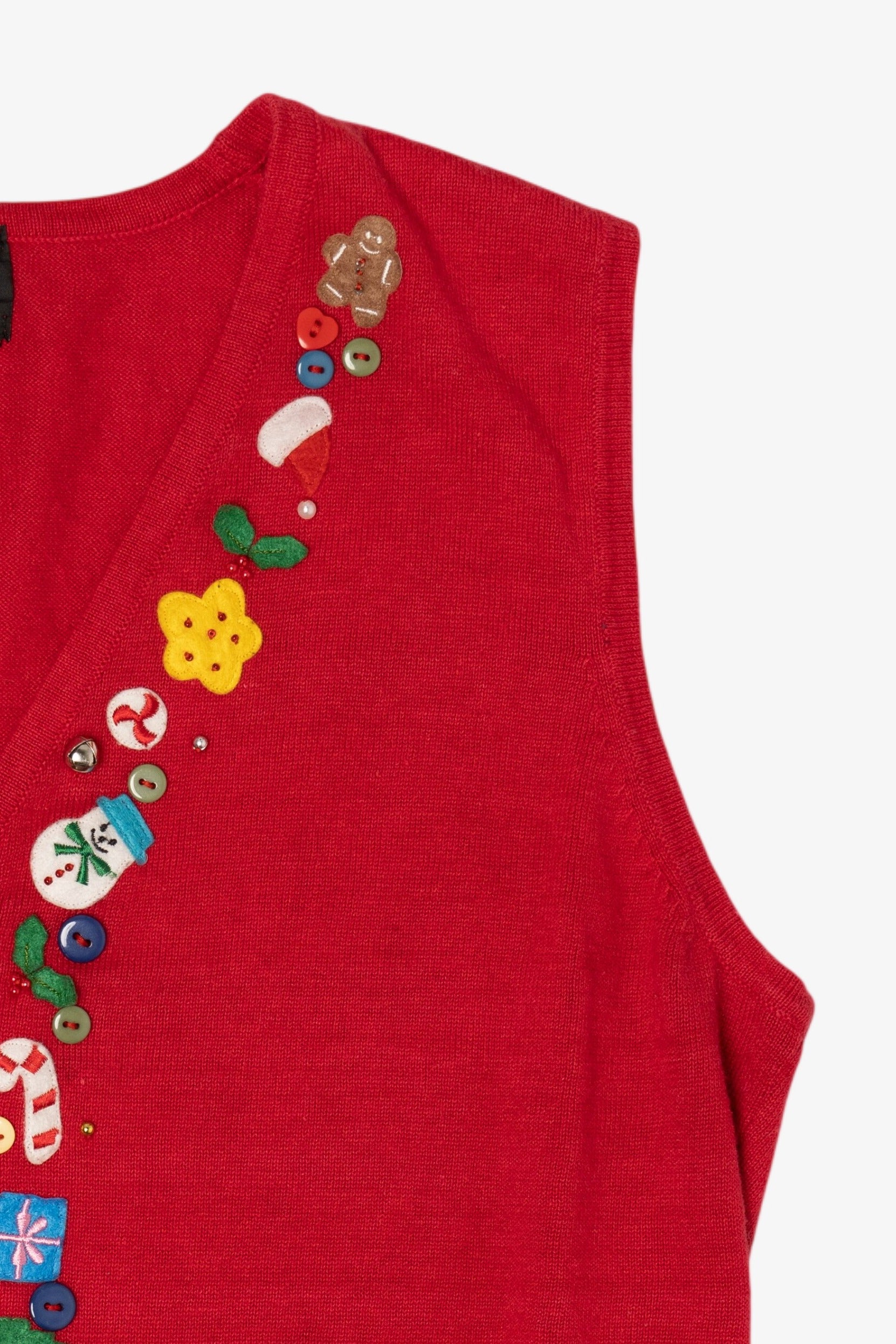 Vintage Red Designers Originals Studio Ugly Christmas Vest (2000s)