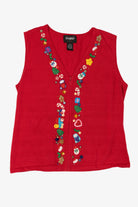 Vintage Red Designers Originals Studio Ugly Christmas Vest (2000s)