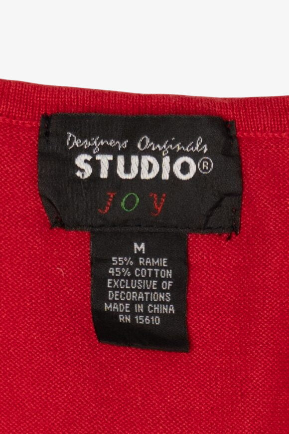 Vintage Red Designers Originals Studio Ugly Christmas Vest (2000s)