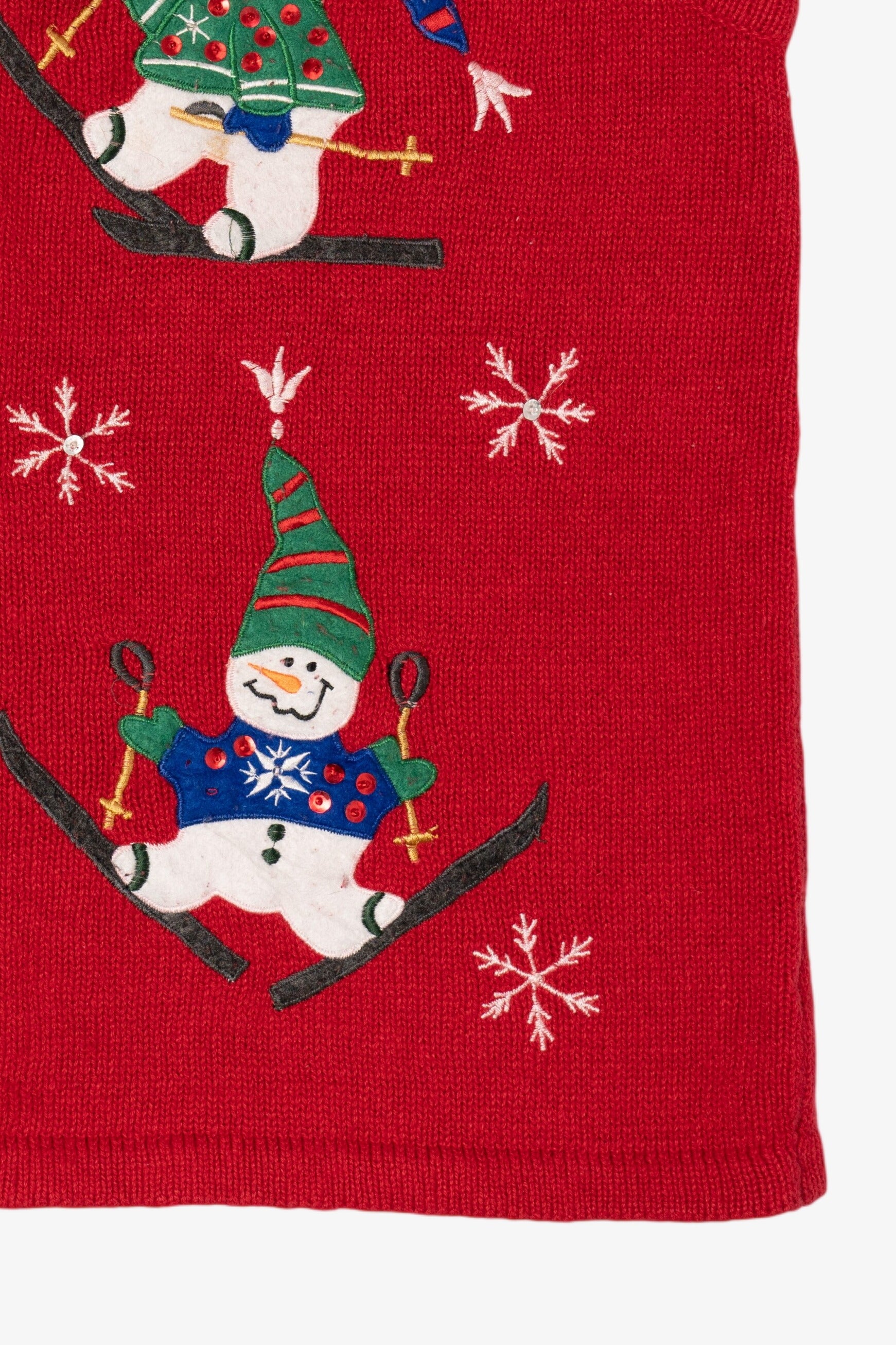 Vintage Red Bobbie Brooks Snowmen Ugly Christmas Vest (1990s)