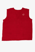 Vintage Red Bobbie Brooks Snowmen Ugly Christmas Vest (1990s)
