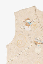 Vintage Ivory Erika Snowmen Ugly Christmas Vest (1990s)