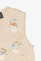 Vintage Ivory Erika Snowmen Ugly Christmas Vest (1990s)