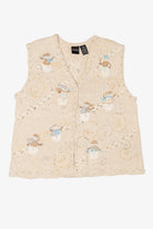 Vintage Ivory Erika Snowmen Ugly Christmas Vest (1990s)