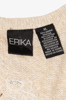 Vintage Ivory Erika Snowmen Ugly Christmas Vest (1990s)