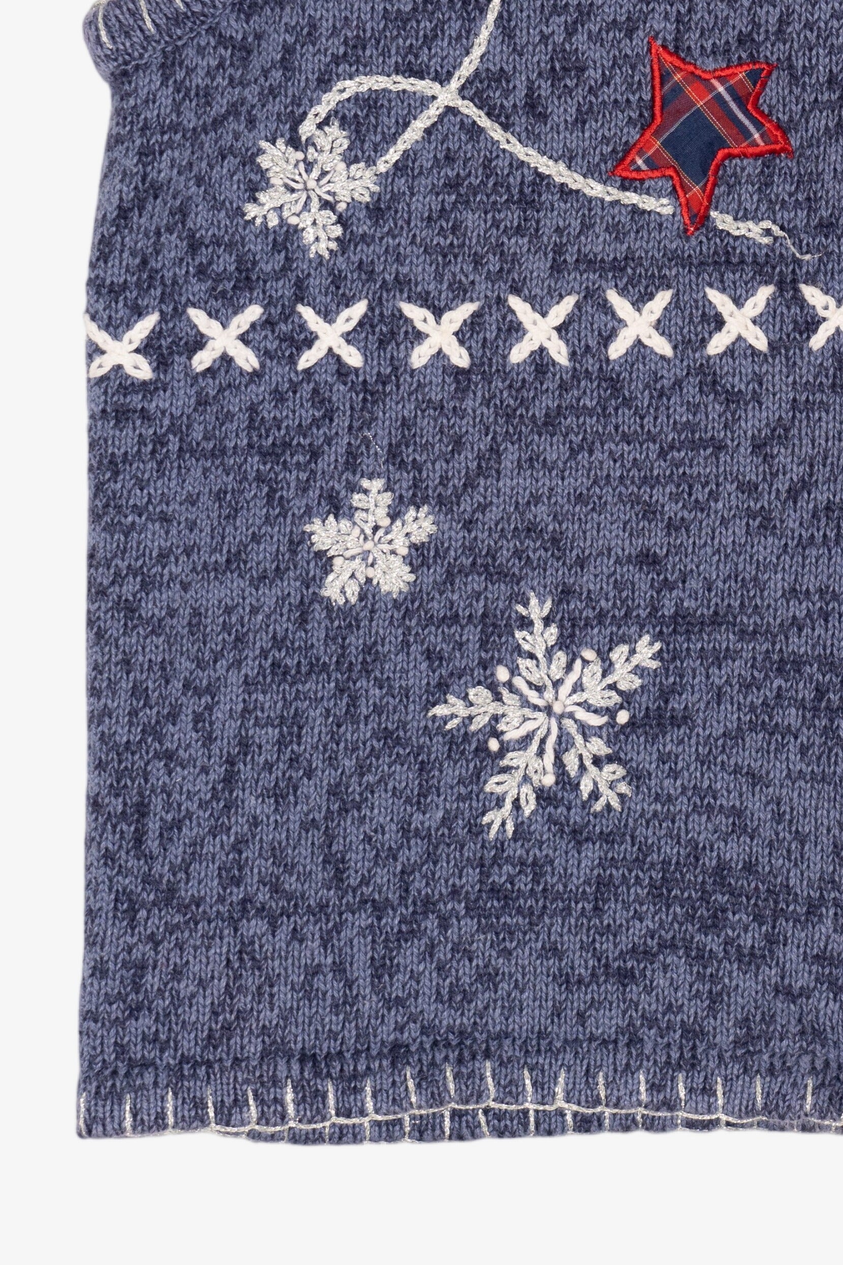 Vintage Blue Bobbie Brooks Ugly Christmas Vest (1990s)