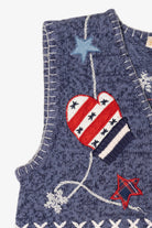 Vintage Blue Bobbie Brooks Ugly Christmas Vest (1990s)