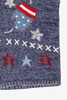 Vintage Blue Bobbie Brooks Ugly Christmas Vest (1990s)