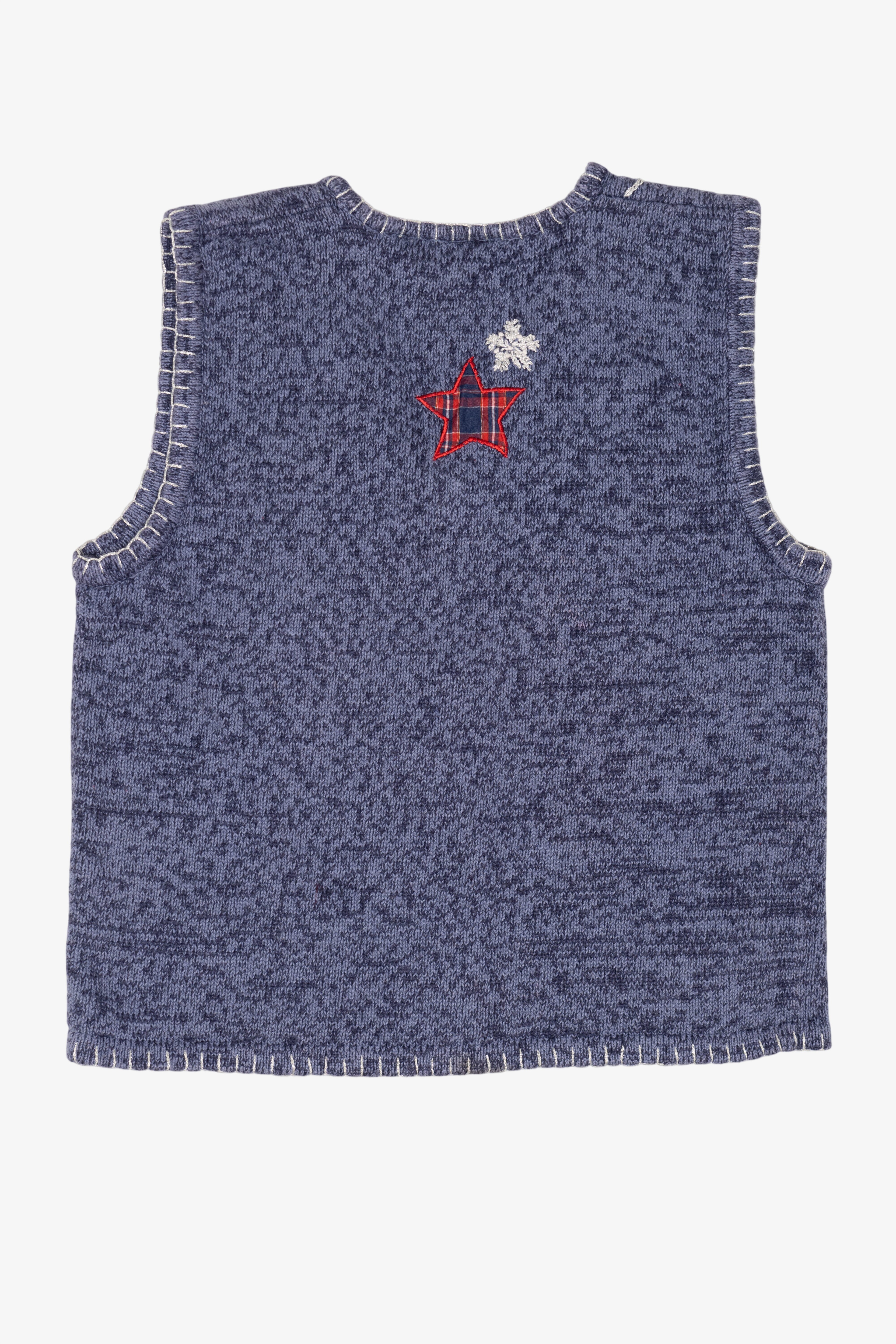 Vintage Blue Bobbie Brooks Ugly Christmas Vest (1990s)