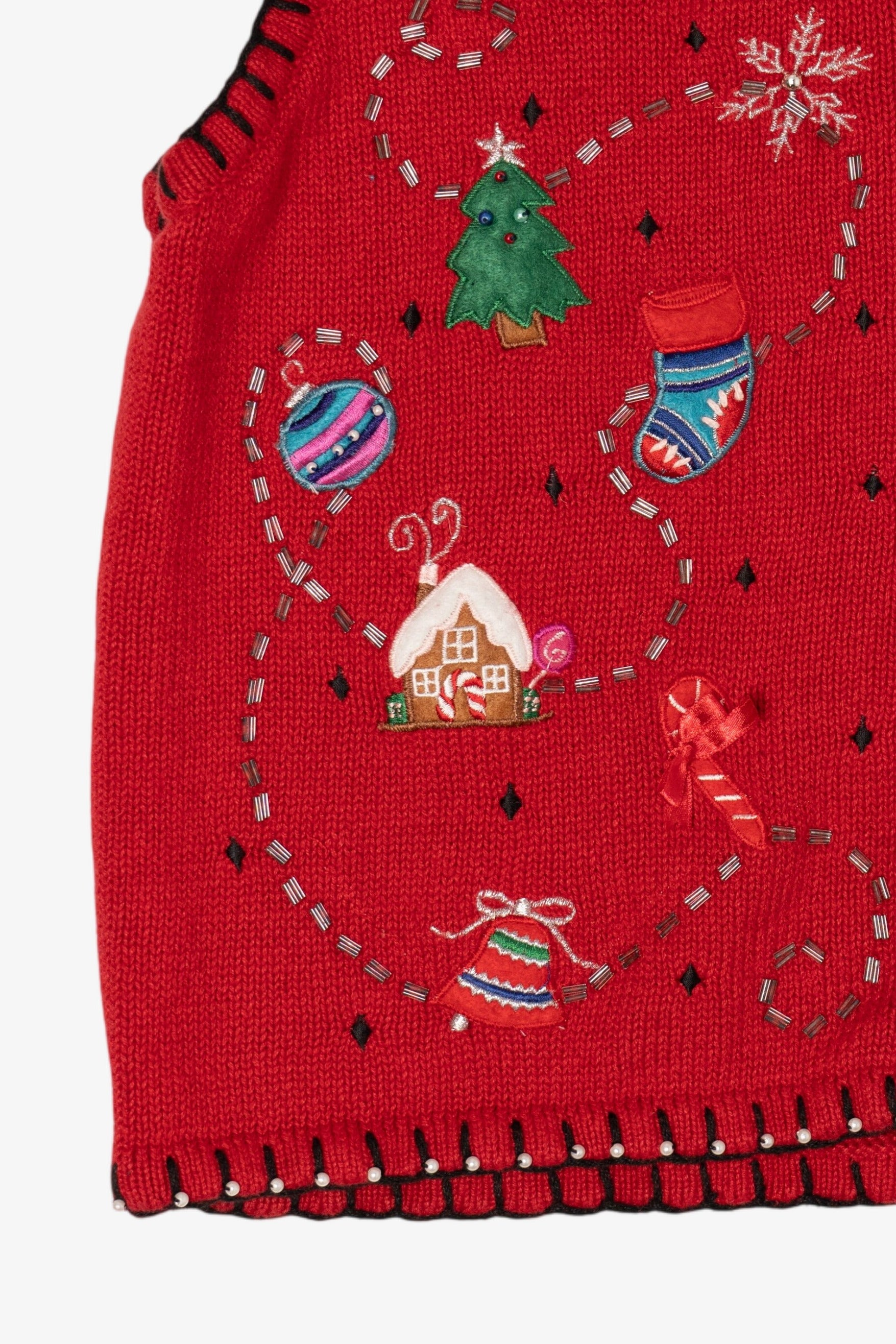 Vintage Red Designers Originals Studio Ugly Christmas Vest (1990s)