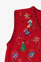 Vintage Red Designers Originals Studio Ugly Christmas Vest (1990s)