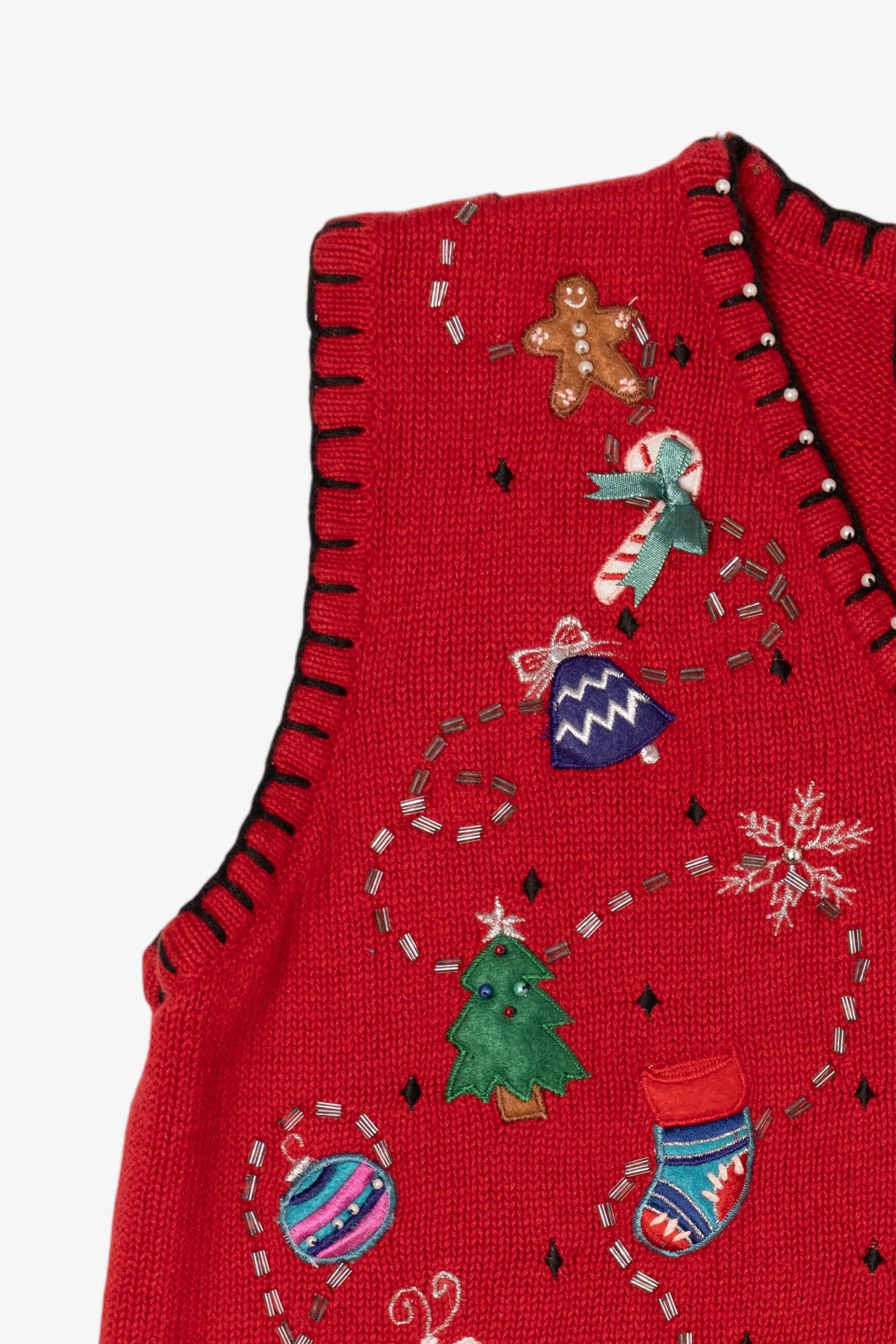 Vintage Red Designers Originals Studio Ugly Christmas Vest (1990s)
