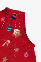 Vintage Red Designers Originals Studio Ugly Christmas Vest (1990s)