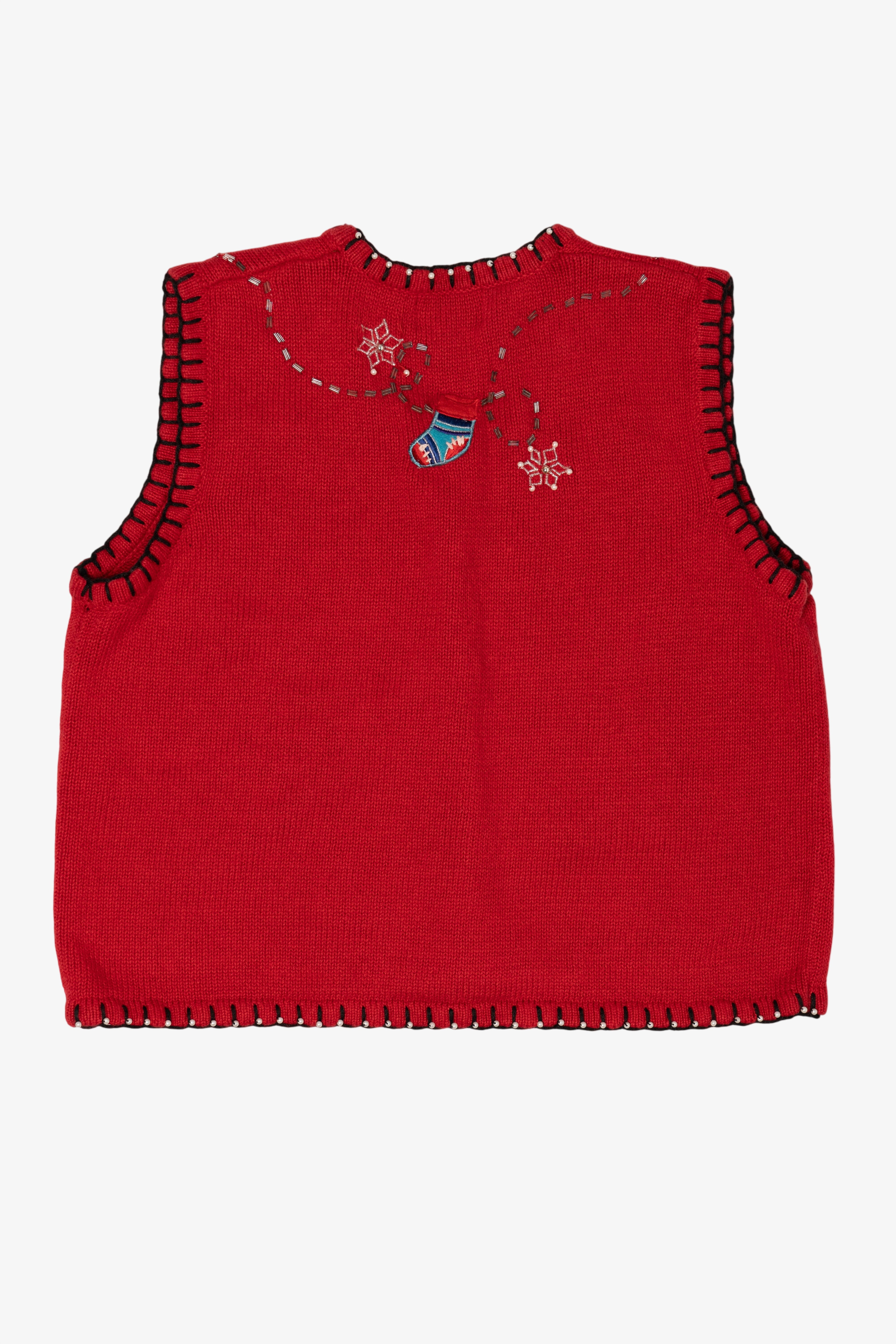 Vintage Red Designers Originals Studio Ugly Christmas Vest (1990s)