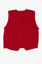 Vintage Red Arriviste Snowflakes Ugly Christmas Vest (1990s)