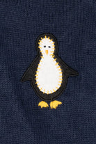 Vintage Navy Blue Bobbie Brooks Penguins Christmas Vest (1990s)