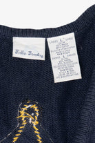 Vintage Navy Blue Bobbie Brooks Penguins Christmas Vest (1990s)